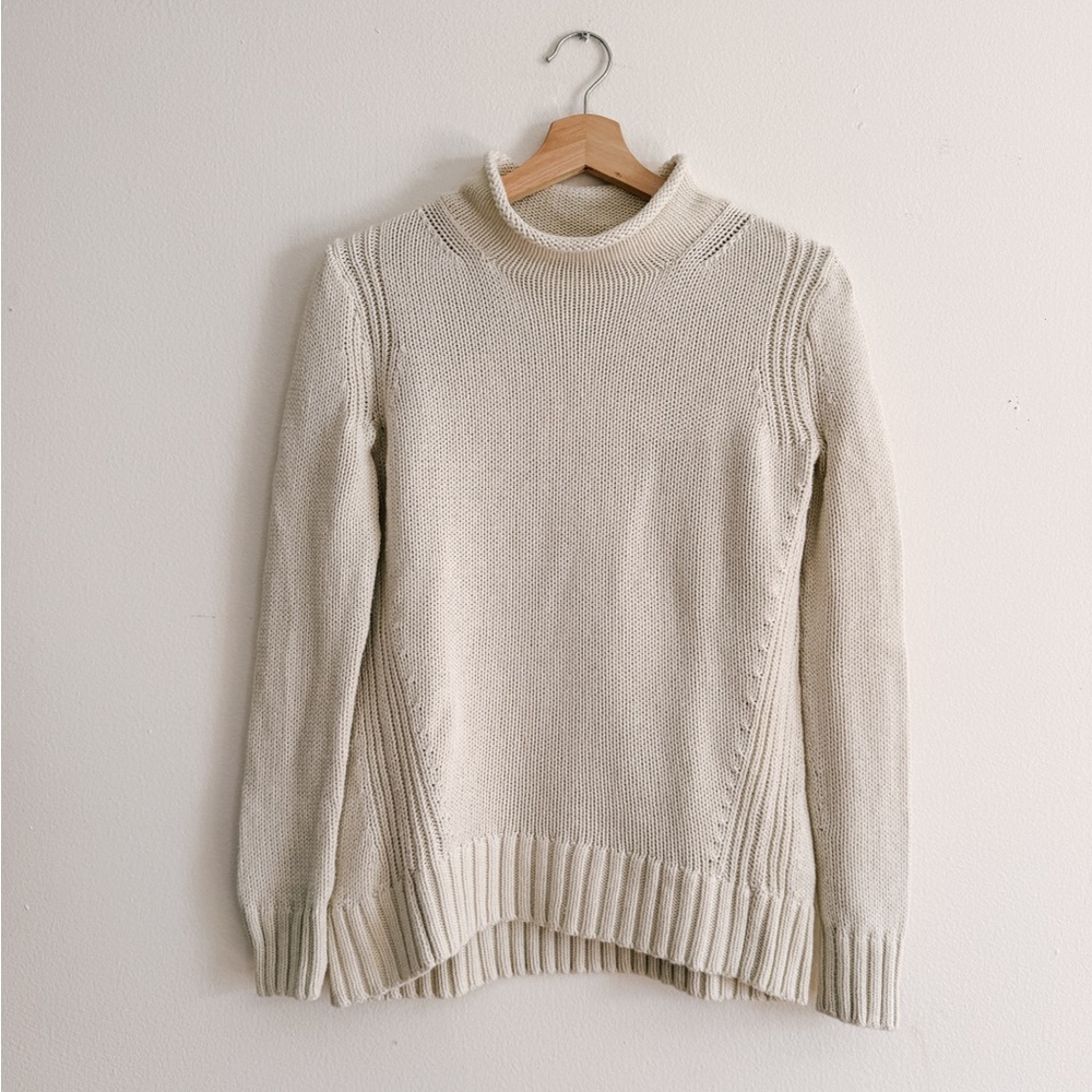 J Crew Cream Rollneck Sweater